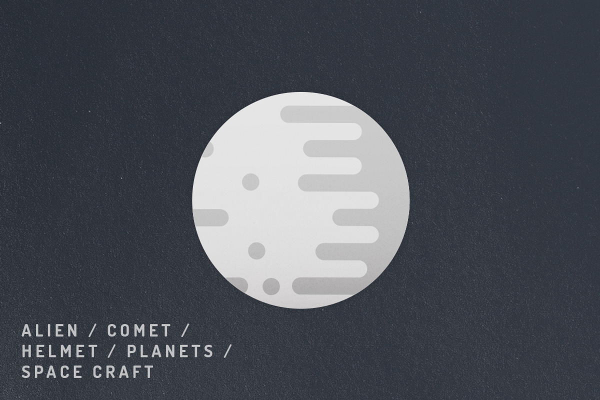 12 Vibrant Space Icons, an Outline Icon by Milktoast (Photo 6 of 12)