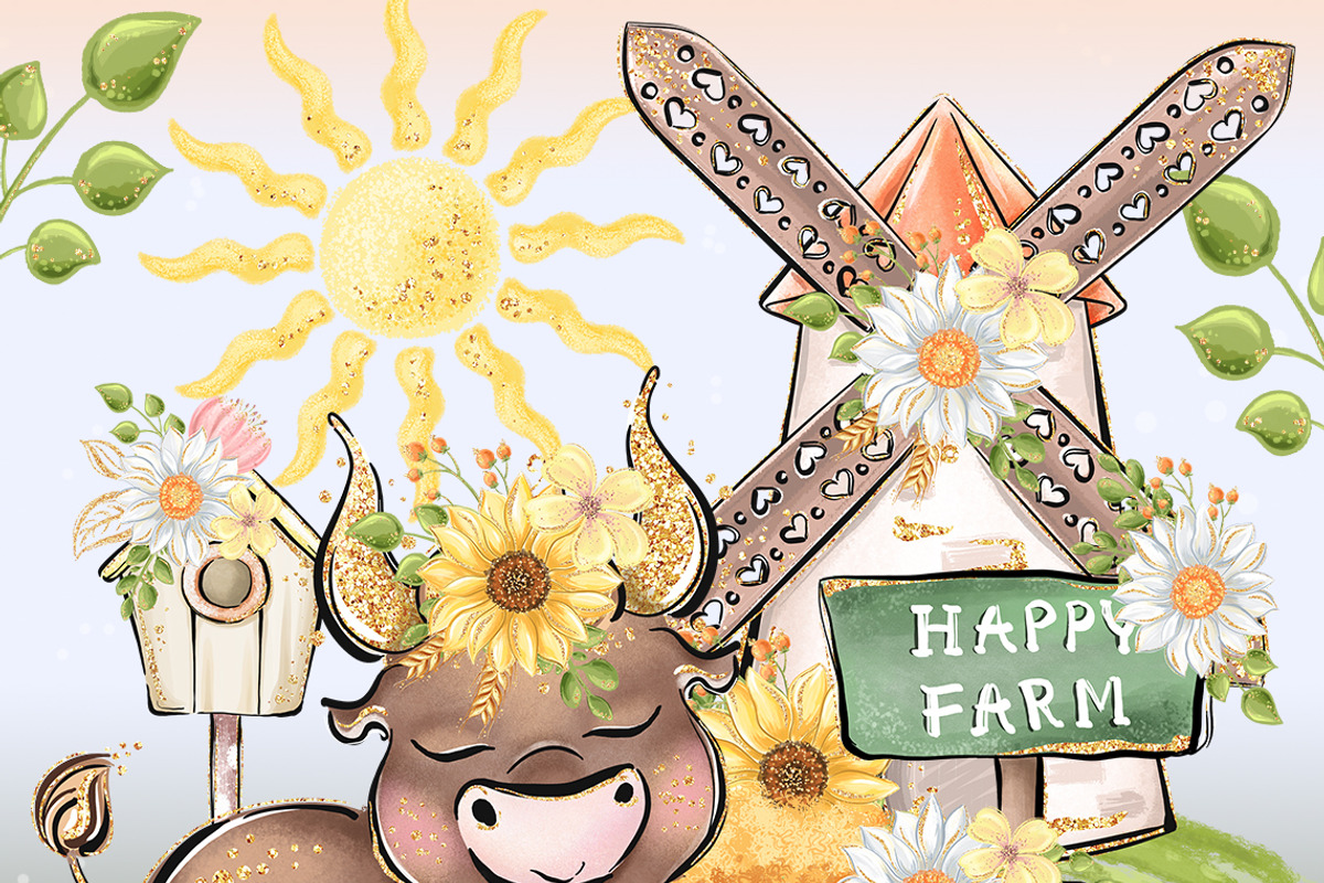 Farm Animals Clipart, an Animal Illustration by Masha  Studio (Photo 7 of 9)