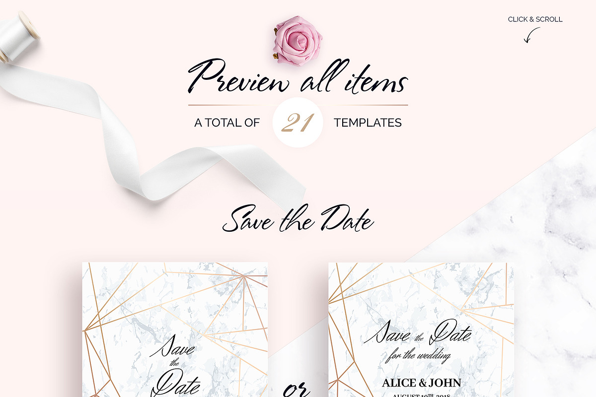 Crystalline Wedding Collection, an Invitation Template by ARg Design (Photo 2 of 2)