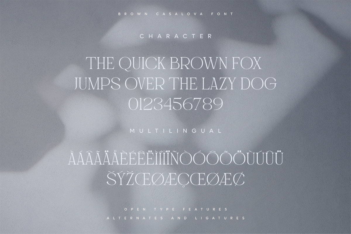 Brown Casalova | Stylish Typeface, a Serif Font by Pentagonistudio (Photo 10 of 10)