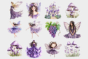 Watercolor Magical Fairies Clipart, a Seasonal Illustration by Design Market (Thumbnail 2 of 4)
