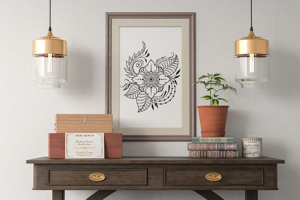 Set floral elements, a Decorative Illustration by Katika Shop (Photo 4 of 6)
