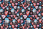 Funny colorful monsters, a Pattern Graphic by Tanor (Thumbnail 6 of 16)