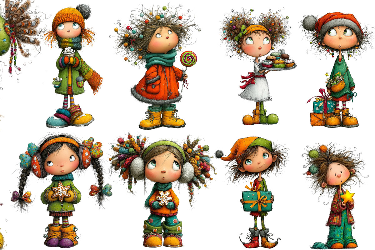 Christmas girl clipart, an Illustration by Designworld (Photo 3 of 3)