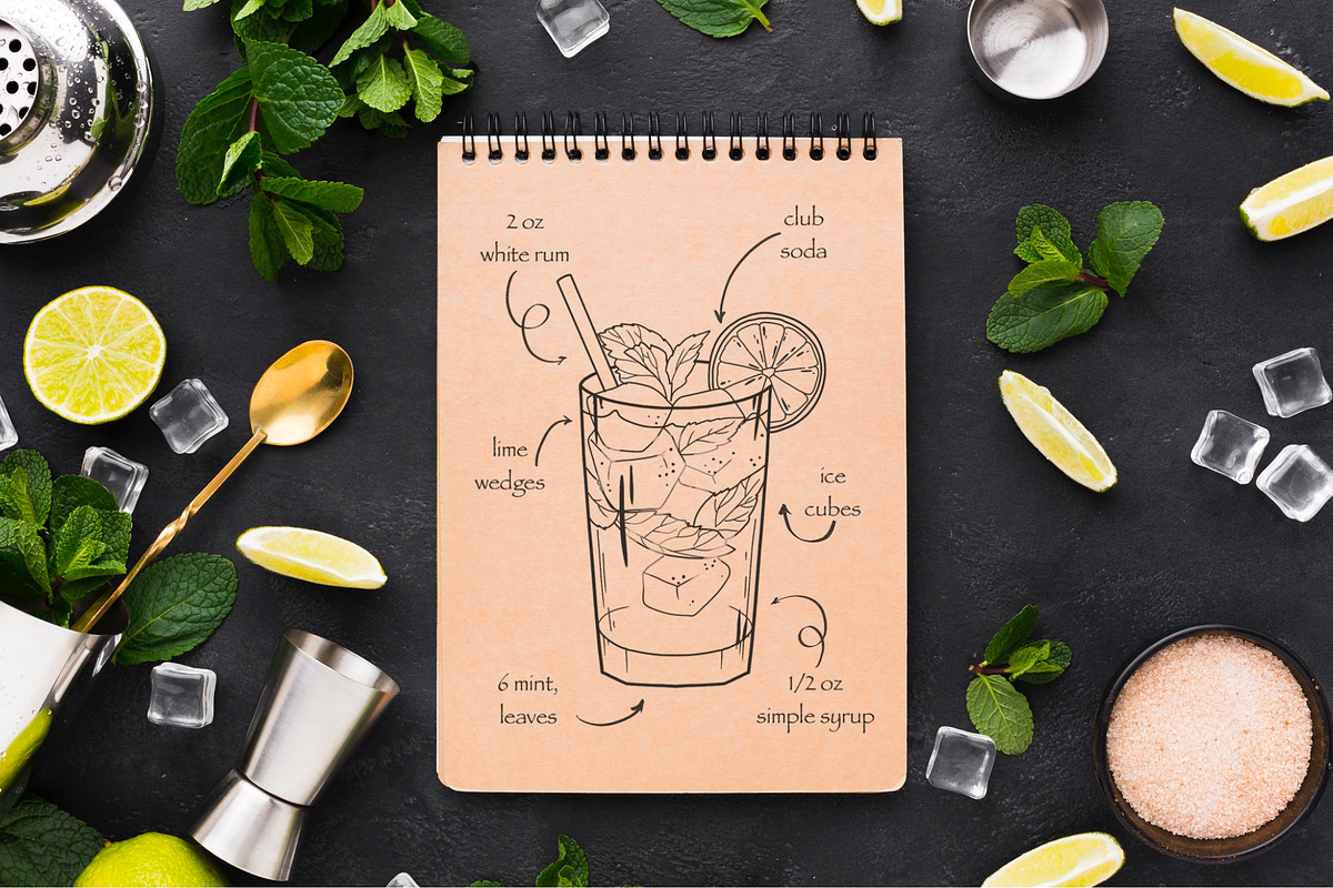 Cocktail Clipart PNG SVG, Bar Menu, an Object Illustration by ArtGiftsStudio (Photo 2 of 3)