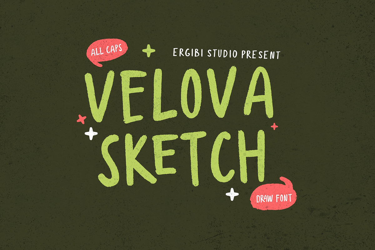 Velova Sketch - Draw Font, a Handwritten Font by ErgibiStudio (Photo 1 of 10)