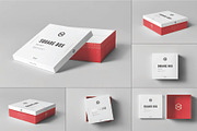 Square Shoe Box Mockup, a Packaging Mockup by DesignRushMarket (Thumbnail 1 of 7)