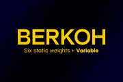 Berkoh | Sans Serif Font Family, a Sans Serif Font by ESEM (Thumbnail 1 of 9)