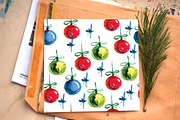 Watercolor Christmas decorations, a Decorative Illustration by Olesya Morokhovets (Thumbnail 2 of 10)