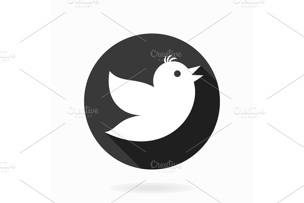 Flying Bird Vector Flat Icon, an Outline Icon by FineArtStudio (Photo 1 of 3)