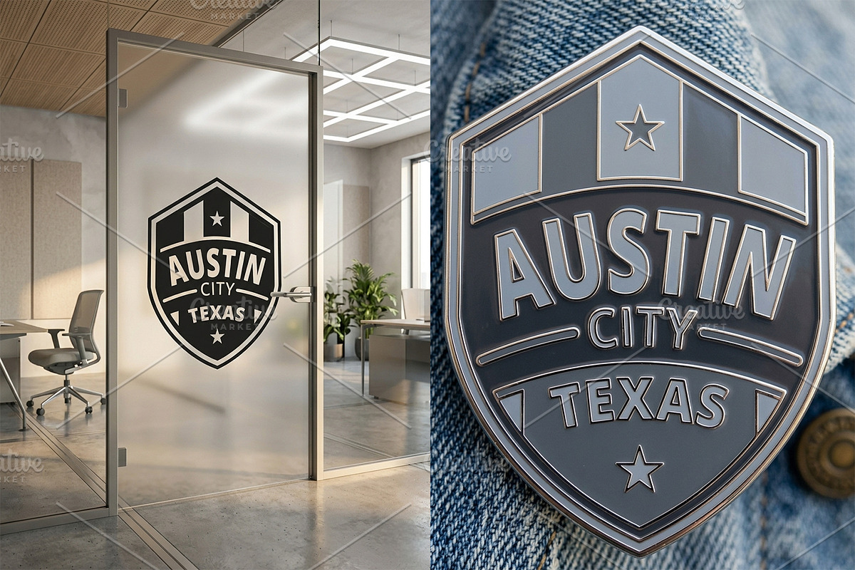 Austin Texas Shield Logo Template, a Branding & Logo Template by Aura Canyon HQ (Photo 2 of 4)