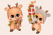 Christmas collection Deer, an Animal Illustration by designs.svkl (Thumbnail 3 of 7)