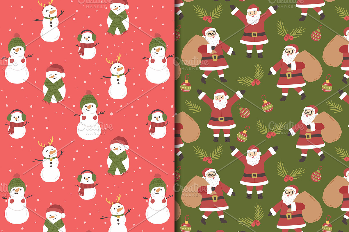 Christmas Santa Village Pattern, a Pattern Graphic by CreativeChristiana (Photo 9 of 9)