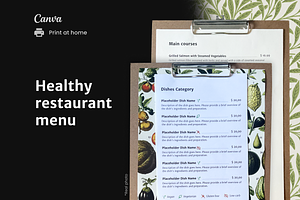 Healthy Menu Template