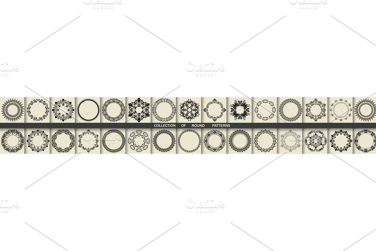 Vintage Big Set of Round Vector, a Decorative Illustration by FineArtStudio (Photo 1 of 3)