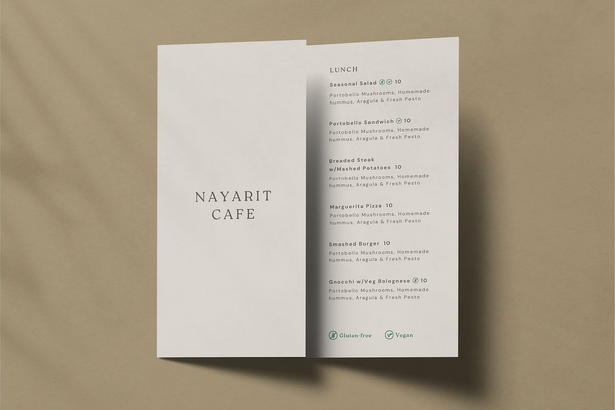 Minimalist Trifold Menu Template, a Stationery Template by Paraná Studio (Photo 5 of 7)