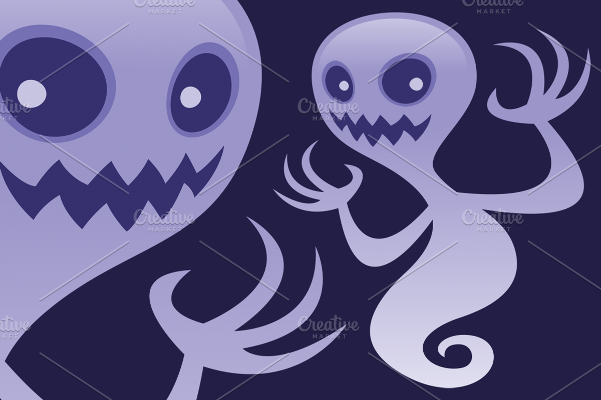 Grinning Ghost Cartoon, an Illustration by Schwegel Illustration