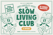 Slow Living Club Display, a Sans Serif Font by Davide Bassu (Thumbnail 1 of 14)