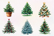 Christmas Tree Clipart PNG, an Illustration by Dream Creation (Thumbnail 2 of 7)