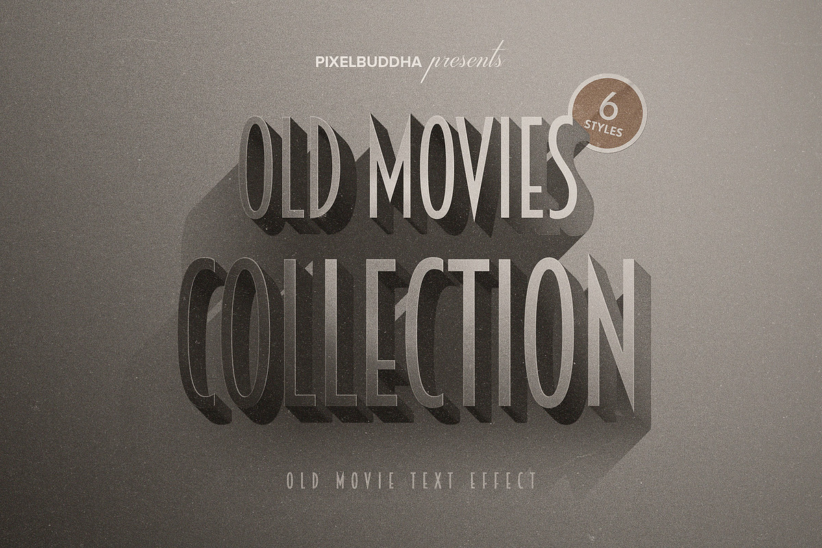 Old Movie Titles Collection, a Layer Style Add-On by pixelbuddha.net (Photo 1 of 8)