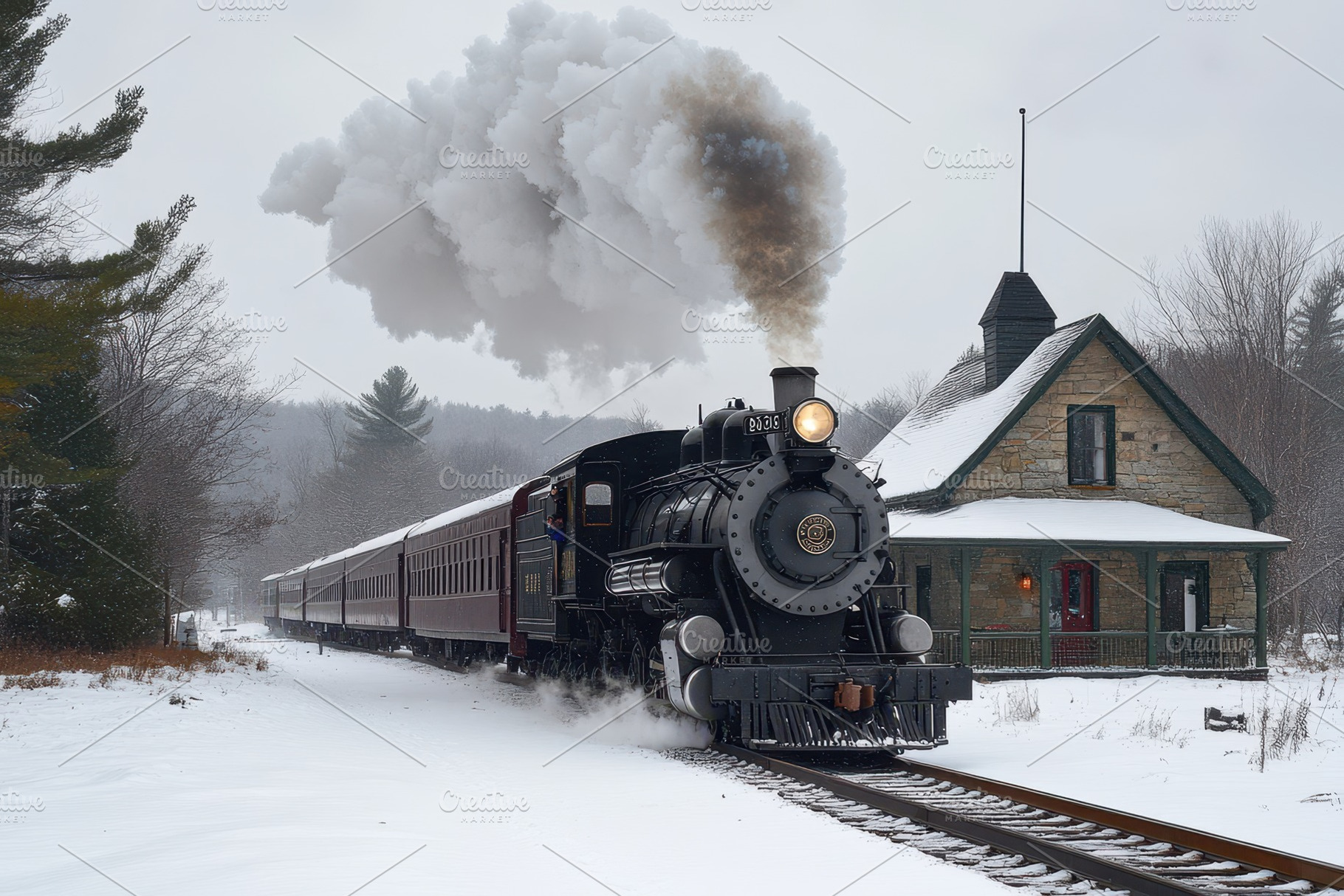 Old steam whistle blows loudly, a Photo by Pavel_design