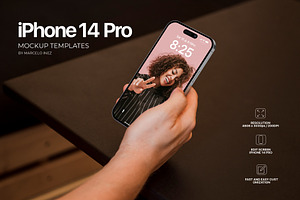 iPhone 14 Pro in Hand Mockup
