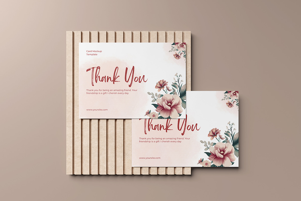 Greeting Card Mockup, an Advertising Mockup by Graphicell (Photo 2 of 5)