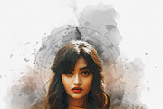 Costume Watercolor portrait Painting, an Action Add-On by MRI STUDIO (Thumbnail 15 of 15)