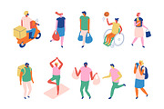 Flat vector people lifestyle bundle, a Person Illustration by Vector_Art (Thumbnail 3 of 27)