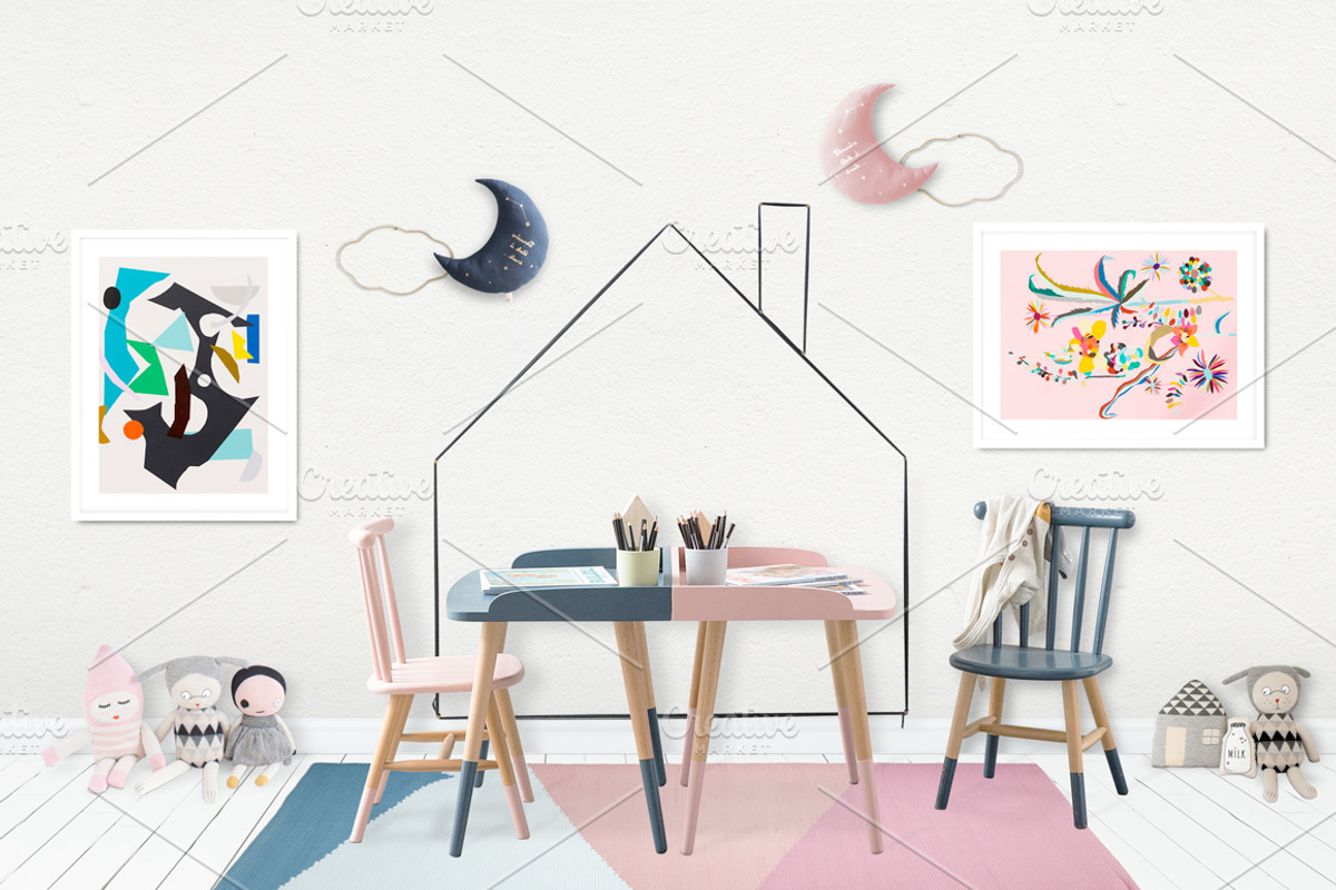 Kids Room Wall/Frame Mock Up 7, a Print Template by Whimsicality (Photo 2 of 4)