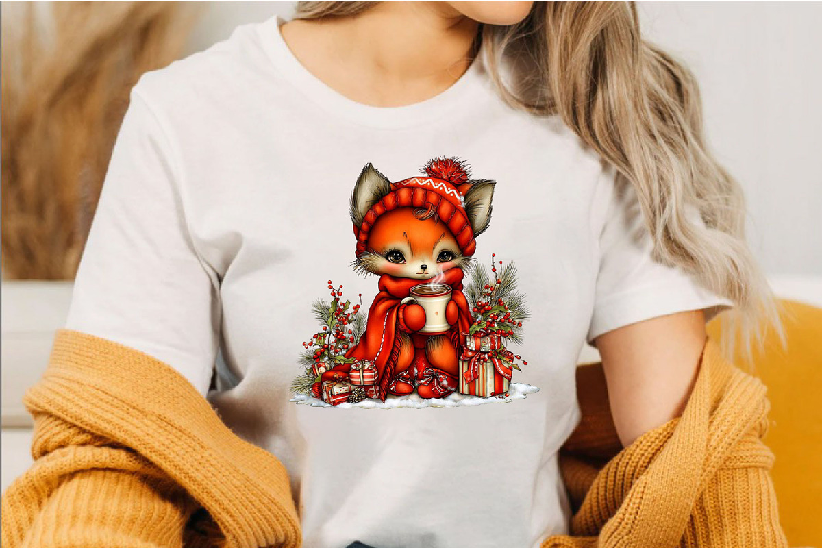 Woodland Christmas Animals Clipart, an Animal Illustration by SVGArt (Photo 3 of 5)