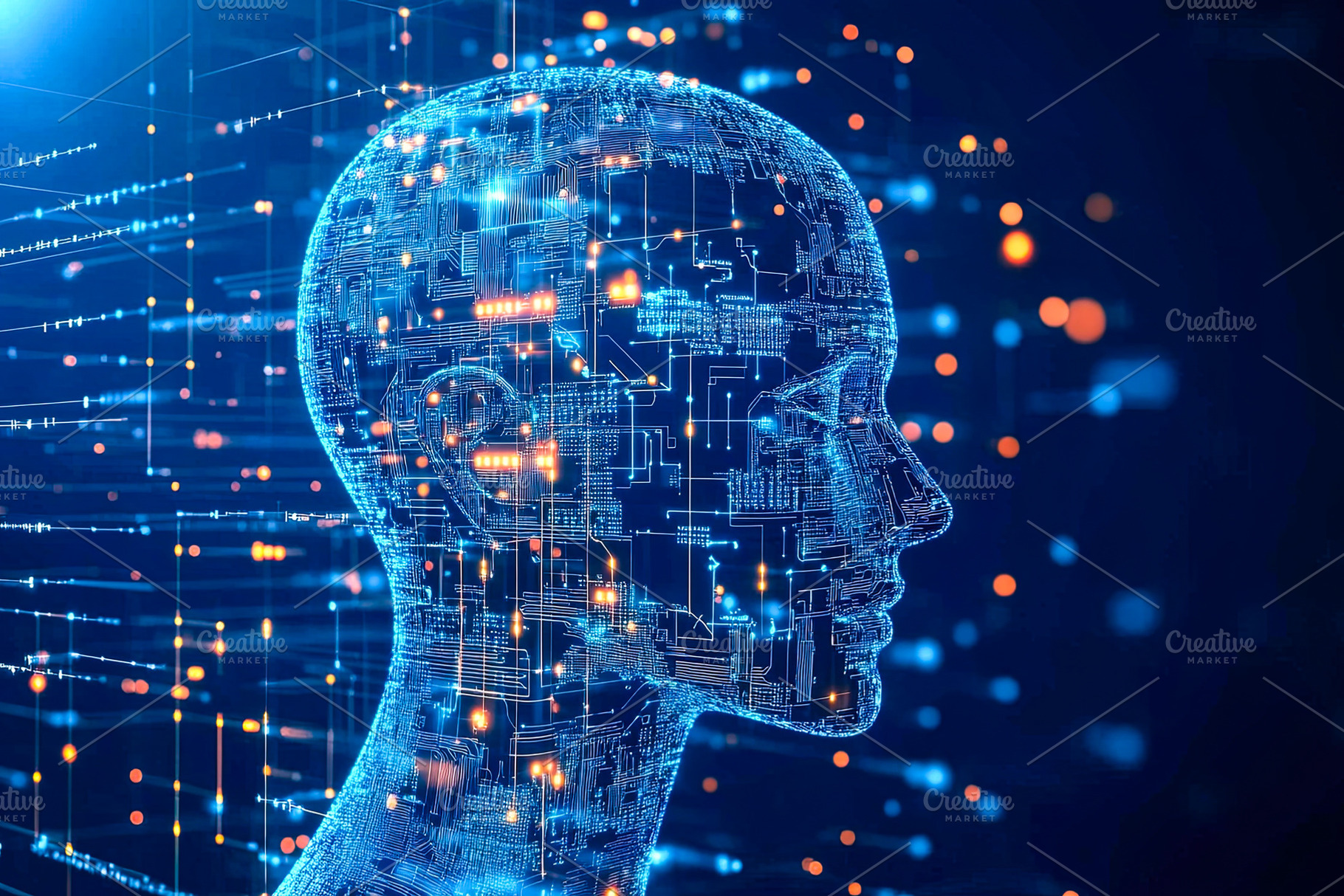 Digital Human Profile, a Technology Photo by Ales Munt