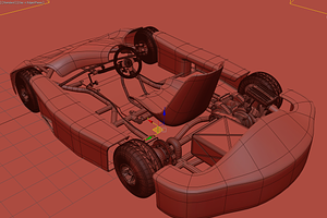 Go-kart Racing 3d Model Vray