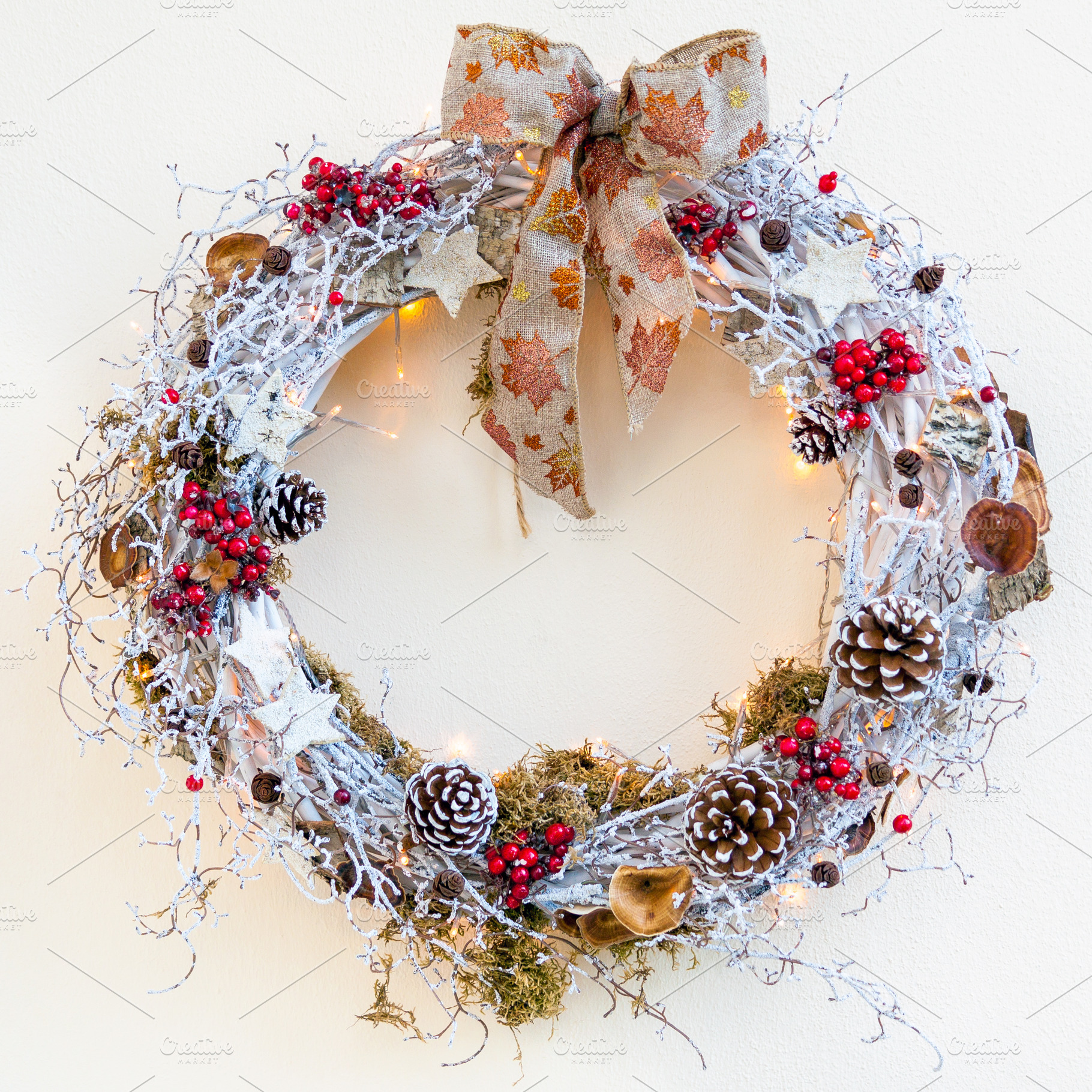 Decorative Christmas wreath, a Holiday Photo by BOOCYS