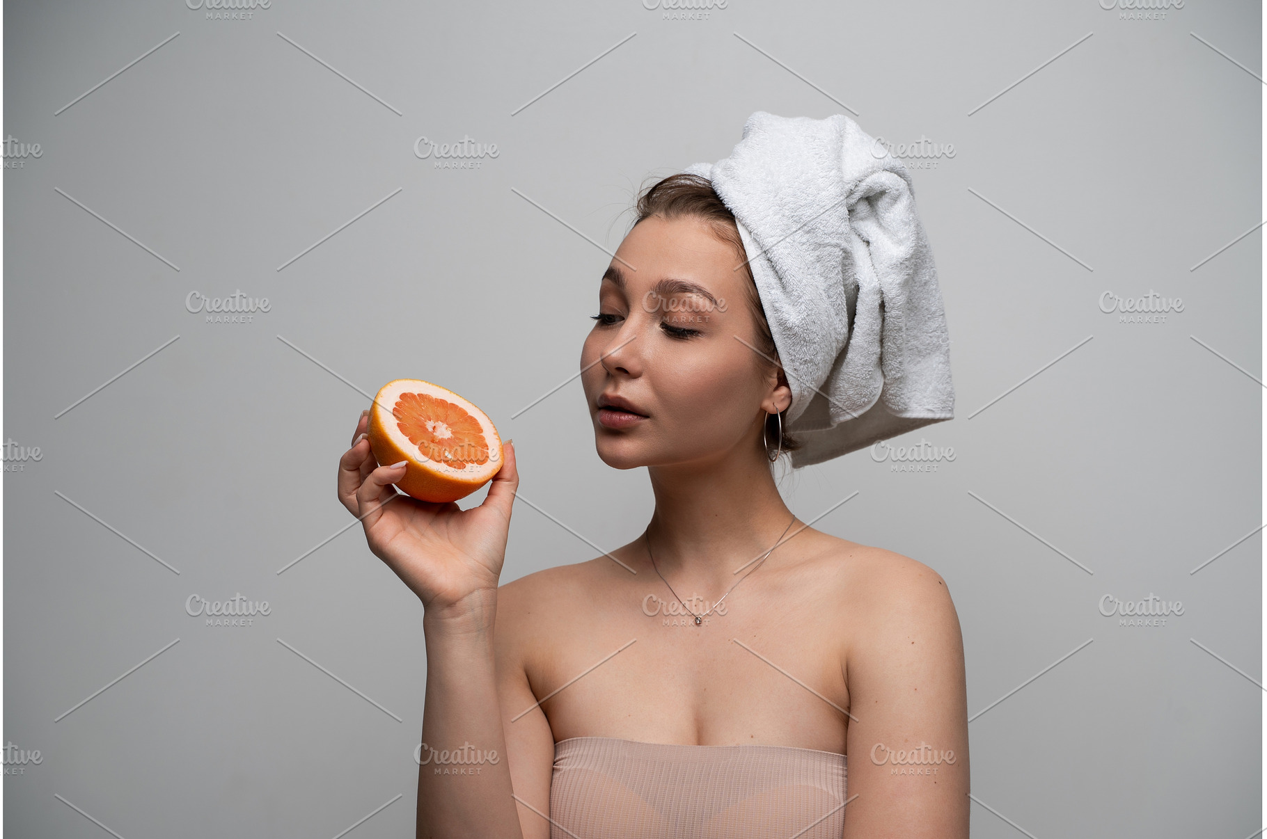 Young woman enjoying fresh natural, a Health & Medical Photo by volodymyrshtun13795