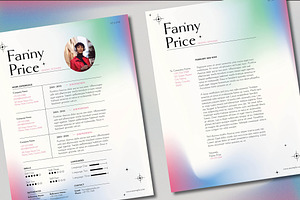 Blue Minimal Gradient Resume, a Resume Template by wavebreak
