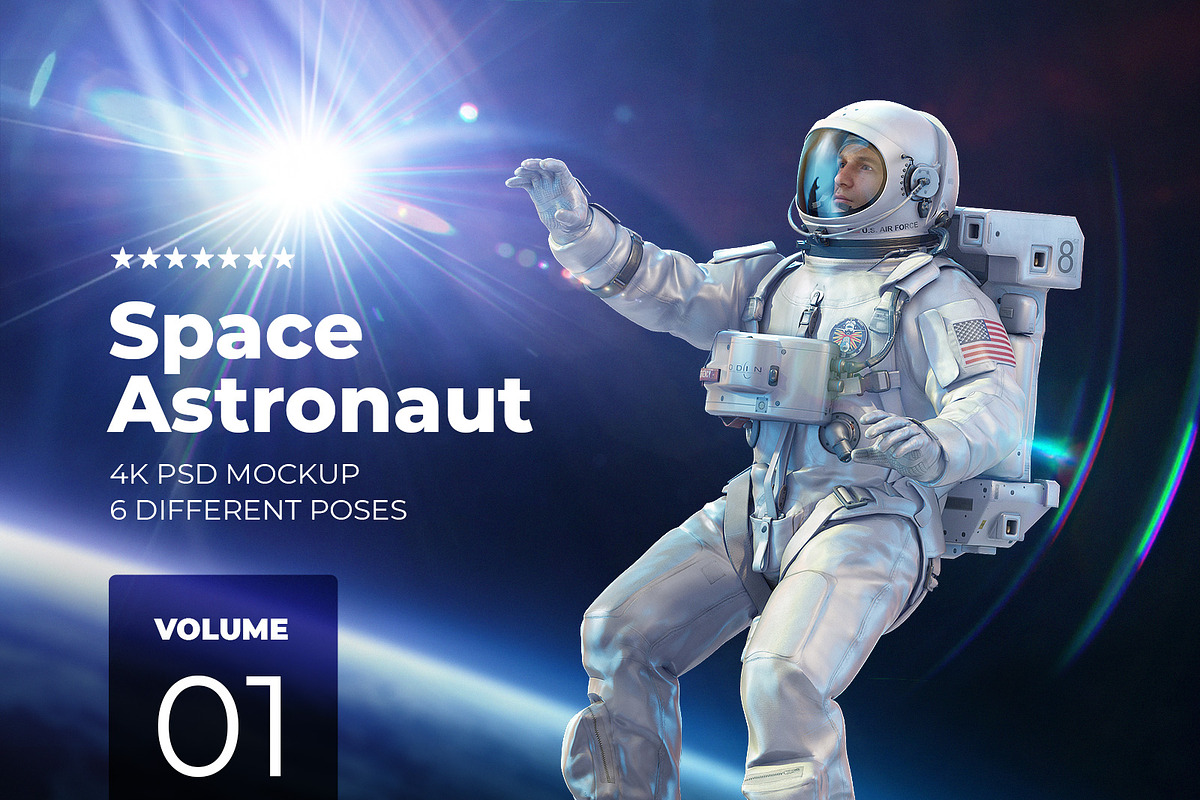 3D Mockup Space Astronaut #01, a Product Mockup by ARKS ACADEMY (Photo 1 of 11)