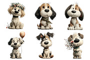 Cute Watercolor Dogs PNG Clipart, an Illustration by Daily.Designs (Thumbnail 2 of 5)