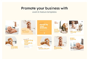 Pets Instagram Feed Canva Templates