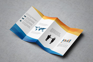 Double Gatefold Brochure Mockup