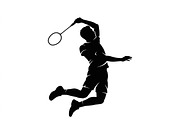 60 Badminton Player Smash Silhouette, a Person Illustration by Amazin_art (Thumbnail 37 of 37)