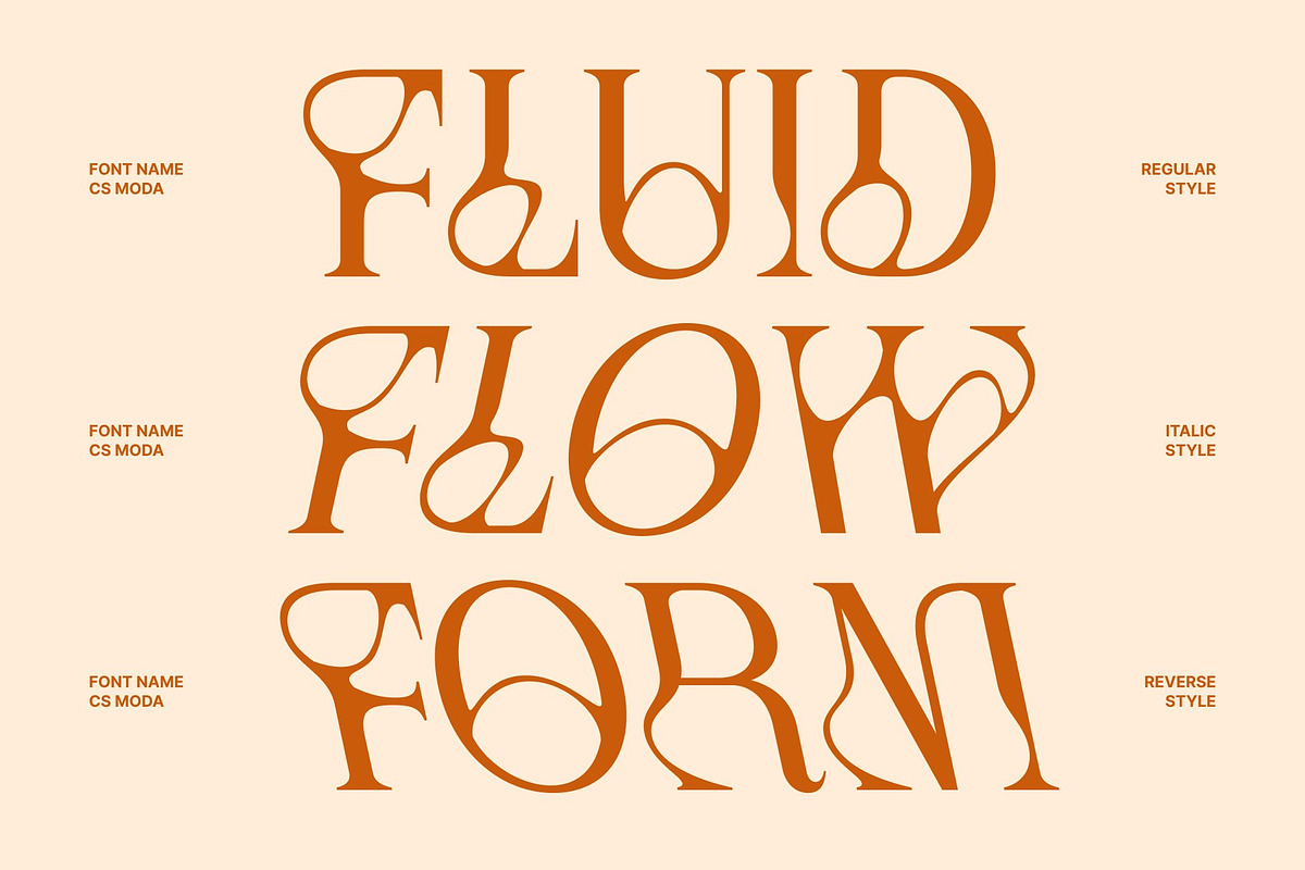 CS Moda – Experimental font, a Serif Font by Craft Supply Co. (Photo 2 of 8)