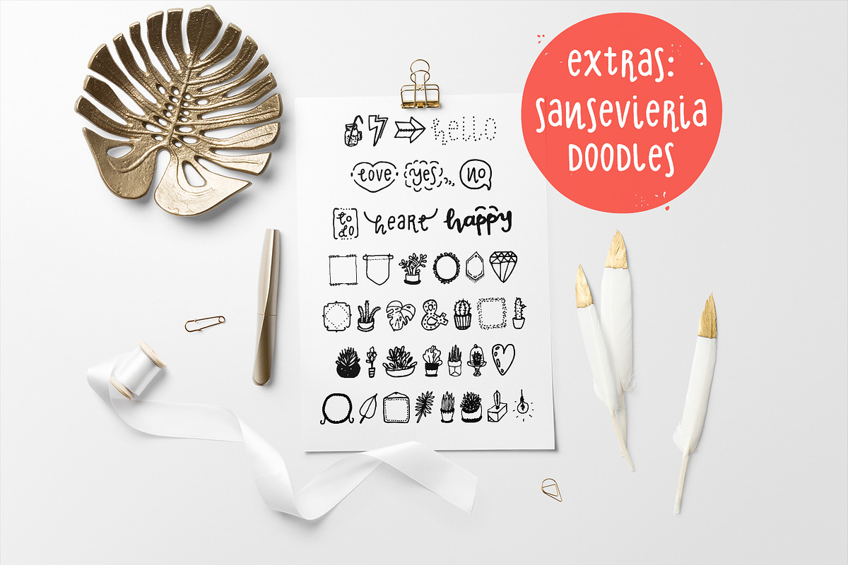 Sansevieria Display Font + Extras preview 7