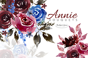Burgundy & Navy Florals, an Illustration by Feather Grace Designs (Thumbnail 10 of 15)