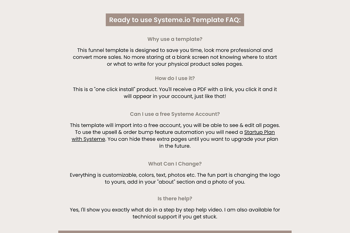 Systeme.io Tee Press Physical Funnel, a Landing Page Template by Hayley's Digital Hub (Photo 6 of 10)