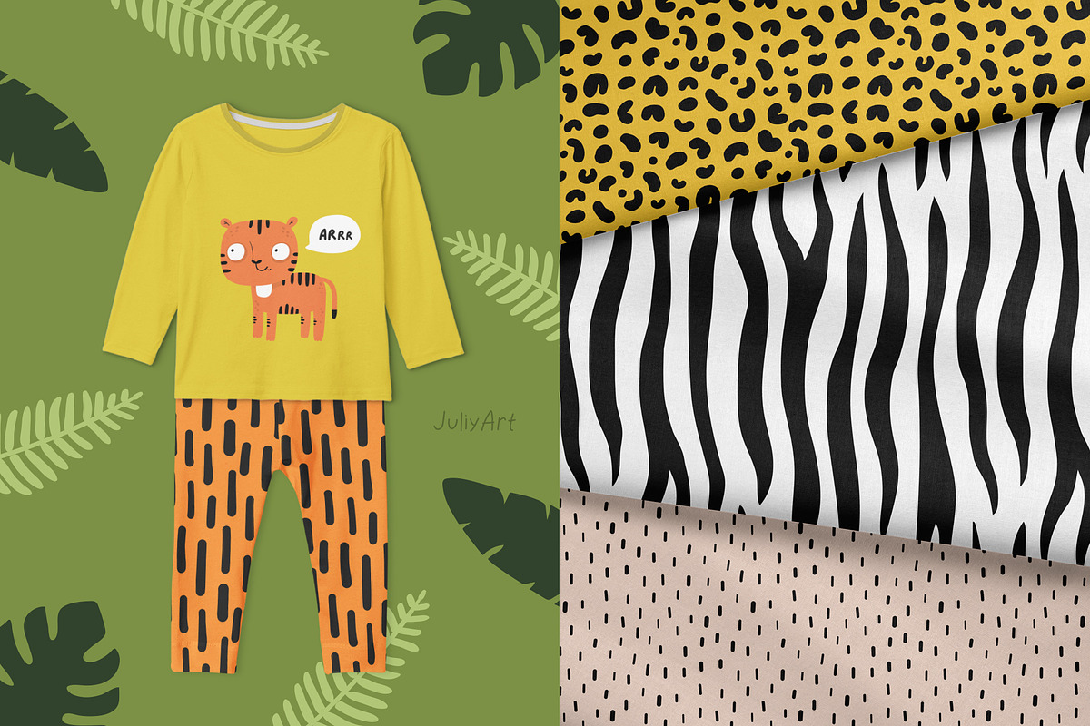 Safari Animals Children clipart set, an Animal Illustration by JuliyArt (Photo 8 of 12)