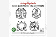 Simple Golf Logo Bundle, a Solid Icon by Tanya Kart (Thumbnail 7 of 9)