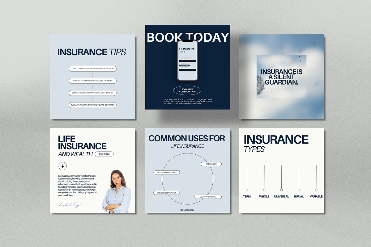 Insurance Agent Instagram Templates, a Social Media Template by Terraa Studio Design (Photo 8 of 9)