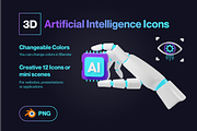 3D Artificial Intelligence Icons, an Object 3D Model by Sunny Design (Thumbnail 1 of 6)