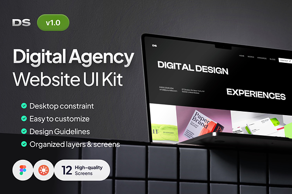 Digital Agency Website UI KIT Figma preview 6